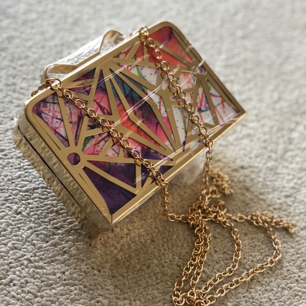 Small gold clutch